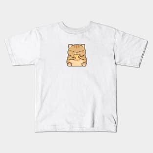 Ginger Chubby Cat Toast Kids T-Shirt